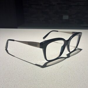 Bottega Veneta Black and Silver Eyeglasses